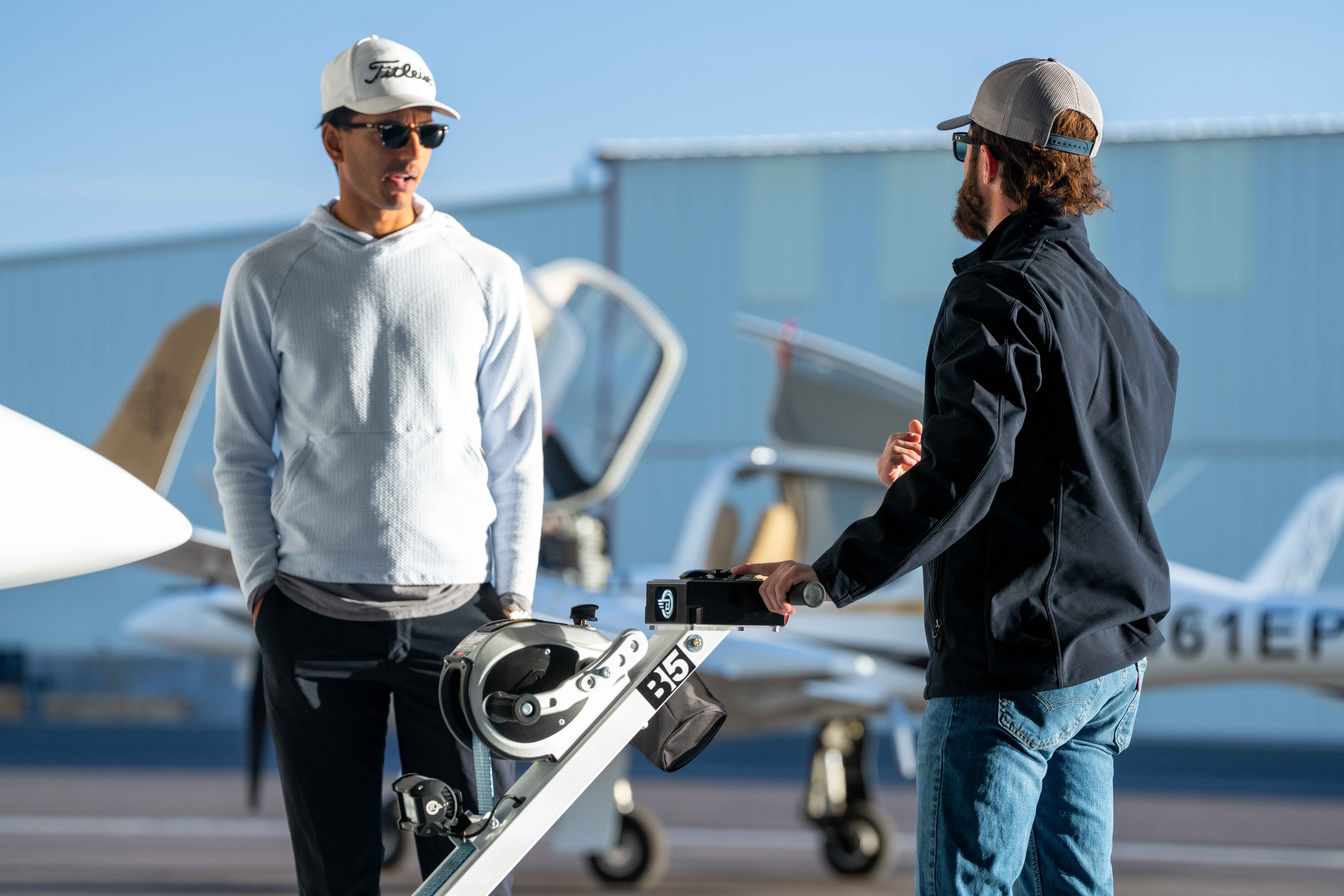 Buddy King with a student in the right seat of a DA42