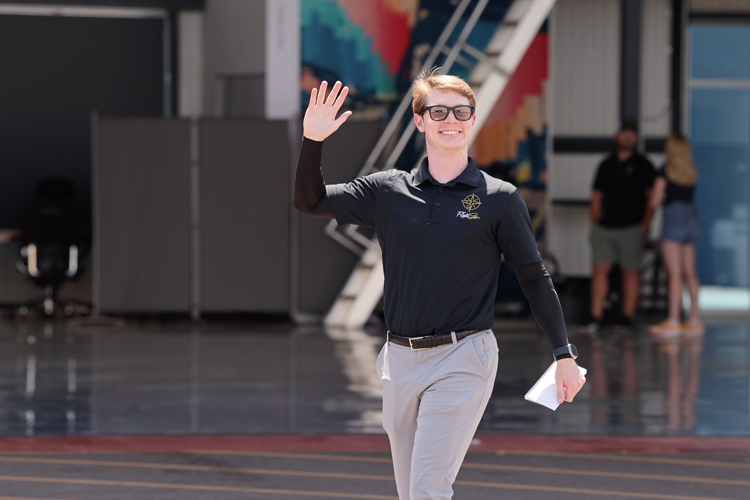 Colin and Dylan preflighting at the Flight Stars hangar
